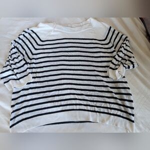 H&M Black and White Striped Knit Tee